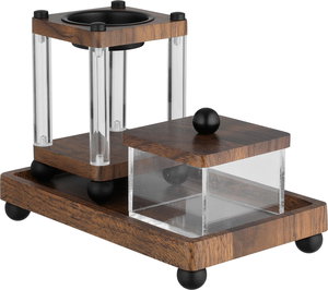 طقم مبخرة خشب اكريلك السيف غاليري، 3 قطع، 23x14x4 سم - بني شفاف product image