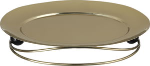 Al Saif Gallery Stainless Steel Serving Dish, 38x28x7 cm, Oval, Base - Black Gold product image