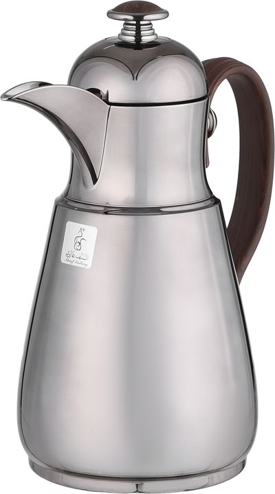 ترمس دلة تميم 10 السيف غاليري، 0.7 لتر، خامة داخلية ستانلس ستيل، يد خشبي، غطاء ضغاط - اسود لامع product image 3