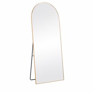 مراية ستاند زجاج، 180×60 سم، ستاند معدن - ذهبي product image 2