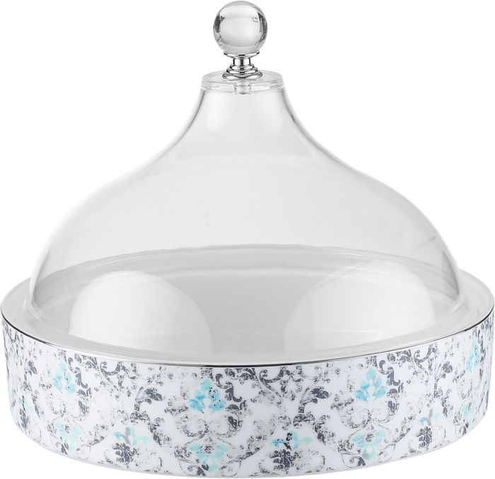 تمرية بورسلان السيف غاليري، 22×22×15 سم، دائري، غطاء أكريليك - أبيض أزرق product image 1