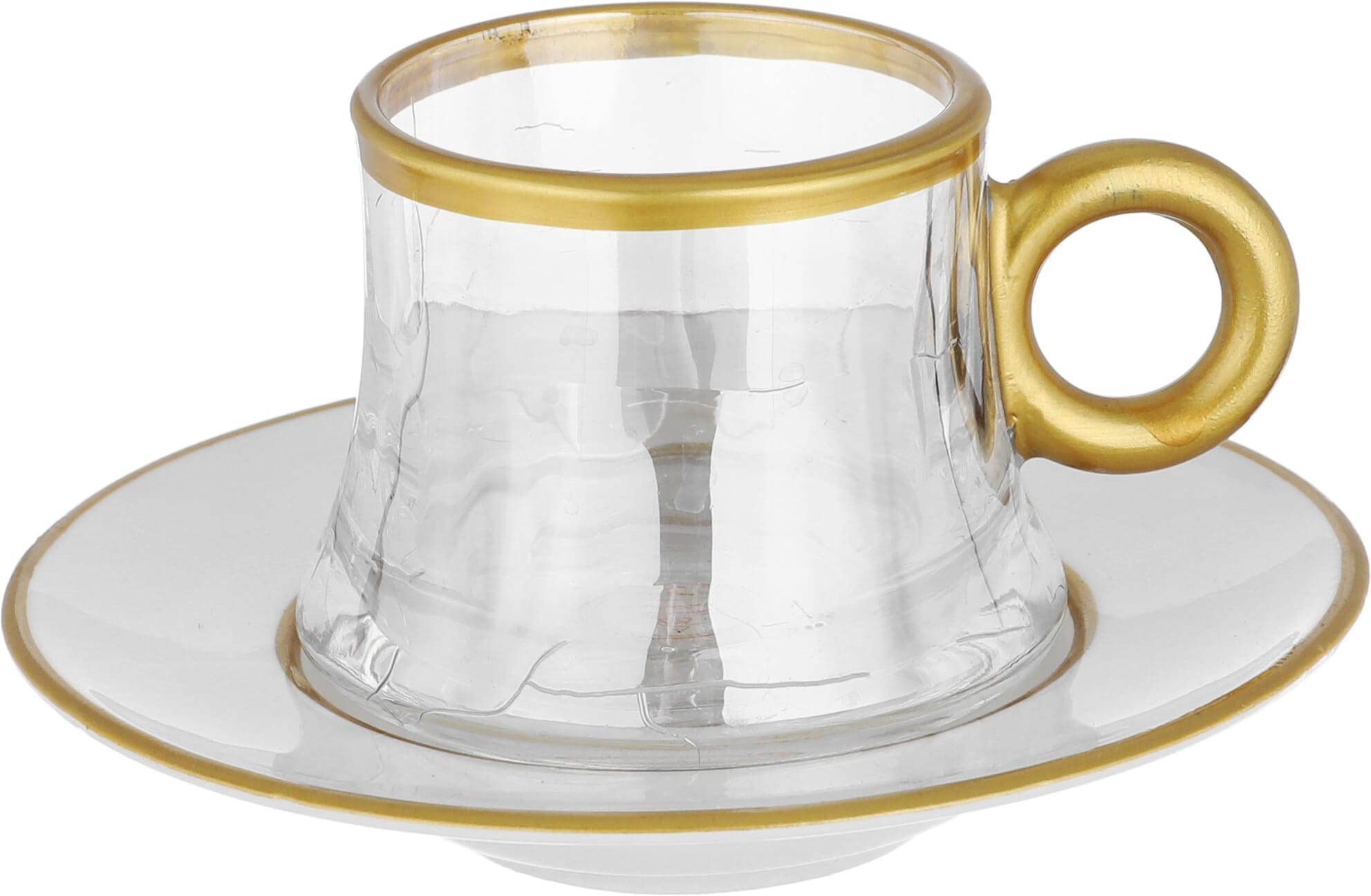Al Saif Gallery glass coffee cup set, 12 pieces - white product image 2