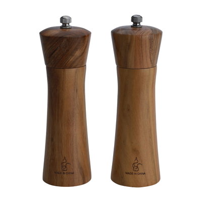 مطحنة فلفل وملح خشب السيف غاليري، قطعتين - بني product image 2