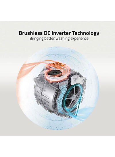 Arrow RO-10FWMS Automatic Washing Machine, 10 kg, Drying Capacity 6 kg, 1400 RPM, Front Loading, Inverter - Silver product image 7