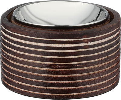 مبخرة ستانلس استيل السيف غاليري، 11x11x15 سم، قاعدة خشب - ذهبي خشبي product image 2