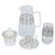 طقم سفرة بورسلان السيف غاليري، 62 قطعة - ابيض ذهبي product image 3