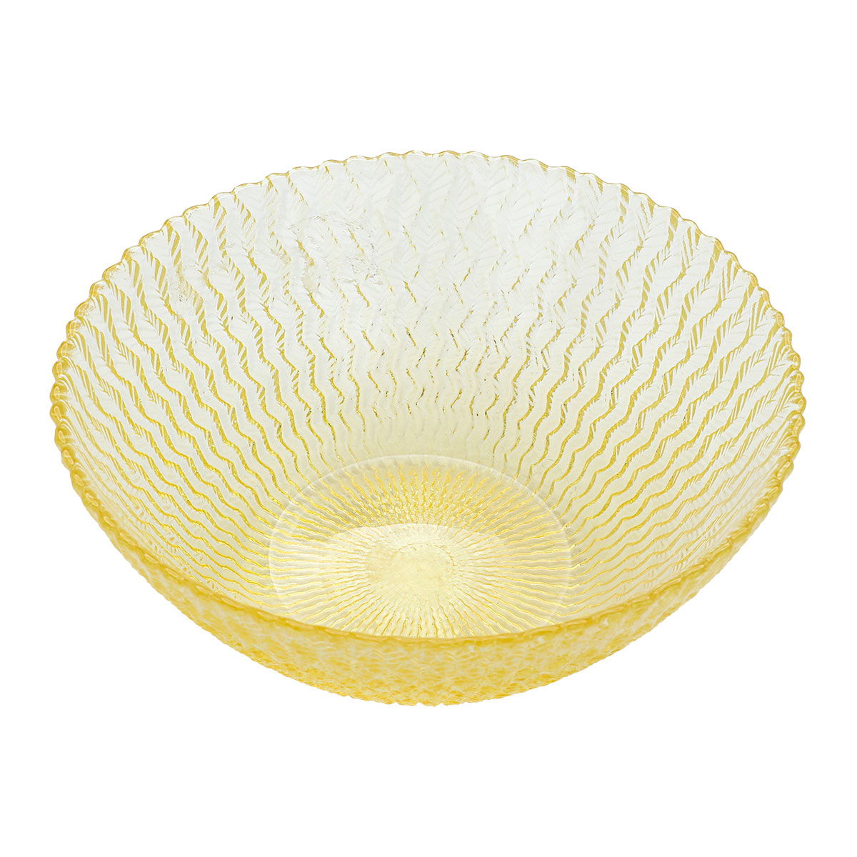 Al Saif Gallery Glass Bowl, 15X15X6 Cm - Yellow product image 2