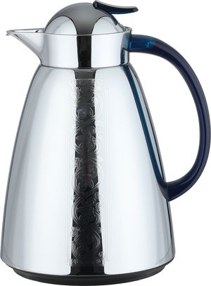 طقم ترامس سيف بلص، 0.7 / 1 لتر، خامة داخلية زجاج، غطاء ضغاط - فضي لامع أزرق product image 2