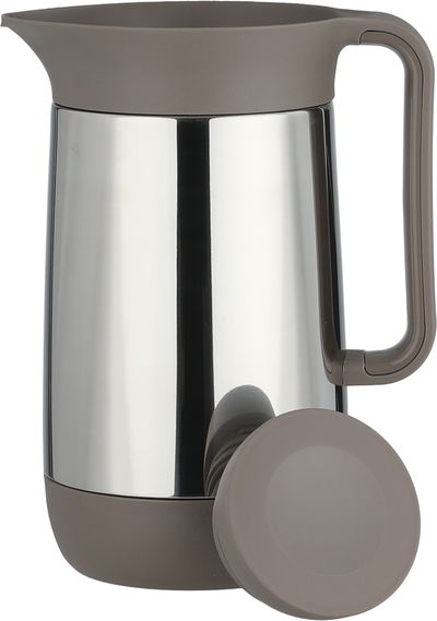 ترمس الماني هليوز، 0.6 لتر،حافظة داخلية زجاج، خدمة ذاتية - رمادي فضي product image 4