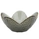 Al Saif Gallery glass plate, 8 x 16 x 8 cm, gold-light gray rim product image 1