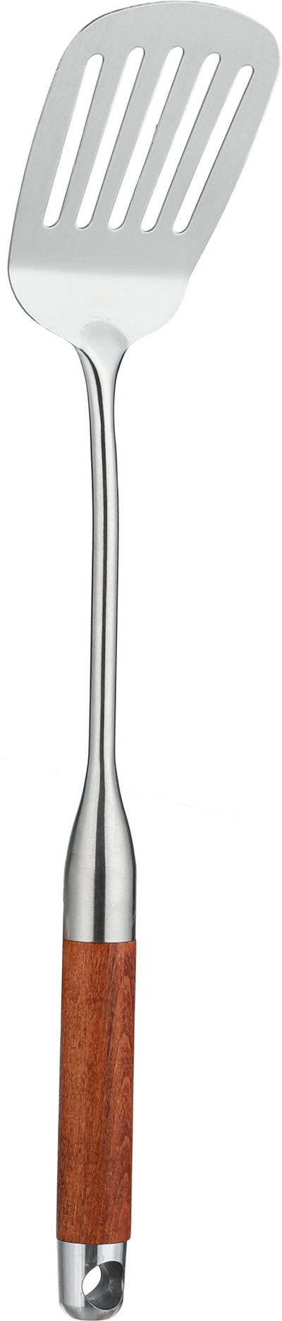 Al Saif Gallery Stainless steel tray, 8x39 cm, perforated, wooden handle - silver product image 2