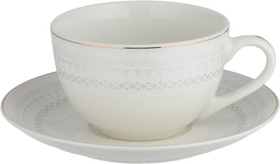 طقم تقديم سفرة بورسلان السيف غاليري، 65 قطعة - أبيض ذهبي product image 10