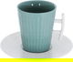 Al Saif Gallery Porcelain Tea Cups, 150 ml, with Saucer, 12 Pieces - Green product image 2