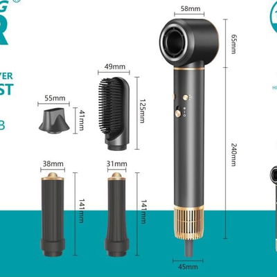 مجفف شعر ويننج ستار، 1300 واط، 2 اعداد حرارة، ST-5834 - اسود product image 7