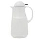 Rhinestone thermos, 1 liter, ribbed, thermal glass inner shell, plastic outer shell - white product image 1