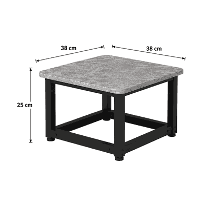 طقم طاولات خشب MDF و معدن، 5 قطع - رمادى اسود product image 4
