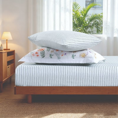 طقم لحاف سمر لاند قطن، 230x170 سم، نفر ونص، 4 قطع - ابيض product image 5