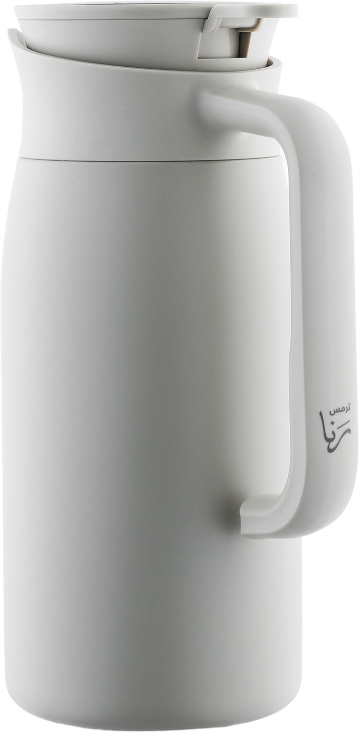 Rana Al Saif Gallery Thermos, 1.5L, Stainless Steel Inner Carrier, Stainless Steel Outer Body, Touch Screen - Light Grey product image 3
