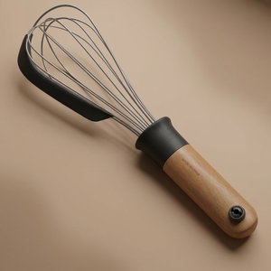 Al Saif Gallery Steel Egg Beater, Wooden Handle - Black product image