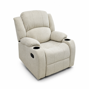 كرسي استرخاء قماش، 77x80x95 سم، بحامل اكواب - اوف وايت product image 2