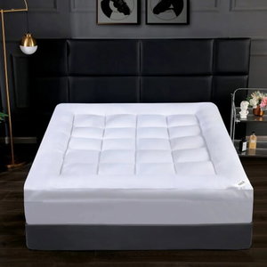 لباد سرير الأحلام مزدوج مايكروفايبر الحبيب، سماكة 10 سم، حواف مطاط، 200×200 سم - ابيض product image 2