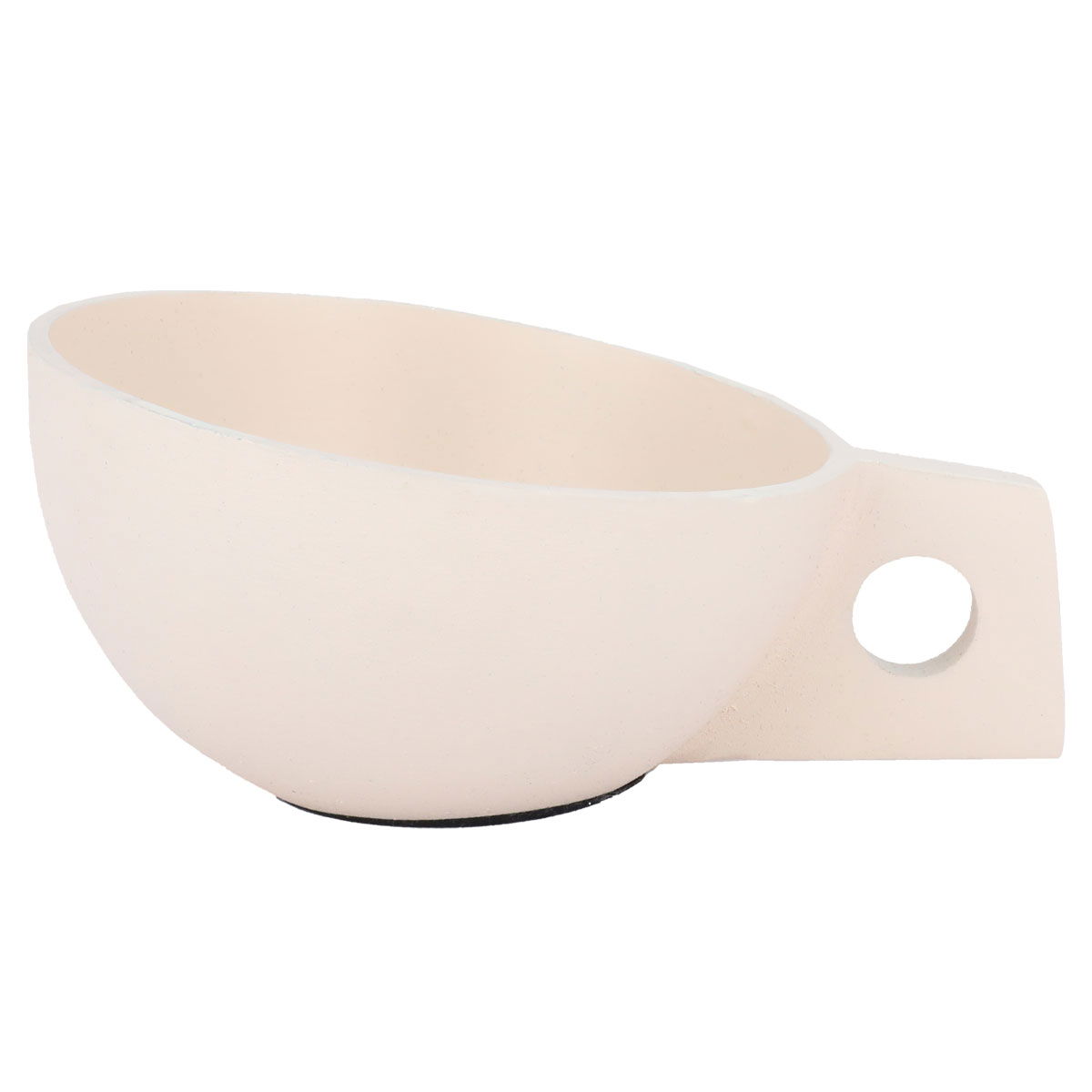 Al Saif Gallery Plated Iron Serving Bowl, 6.5 x 14 x 14 cm, Round, Handle - Light Beige product image