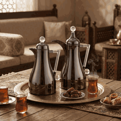 طقم ترامس لينا السيف غاليري، 1/1 لتر، بيد شفاف، حافظة داخلية زجاج حراري، هيكل خارجي استيل، ضغاط - اسود لامع product image 2