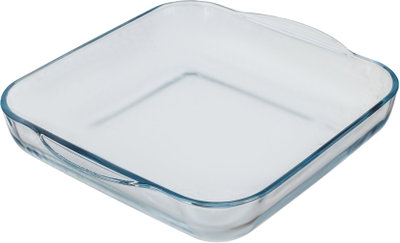 طقم صواني فرن بوركم زجاج باشاباتشى، قطعتين، مربعة - شفاف product image 3