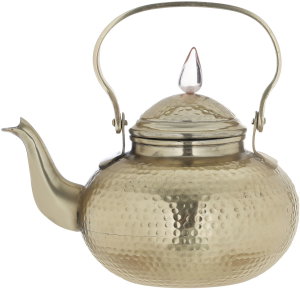 Al Saif Gallery Brass Teapot, 1 Liter, Top Handle, Indian - Gold product image