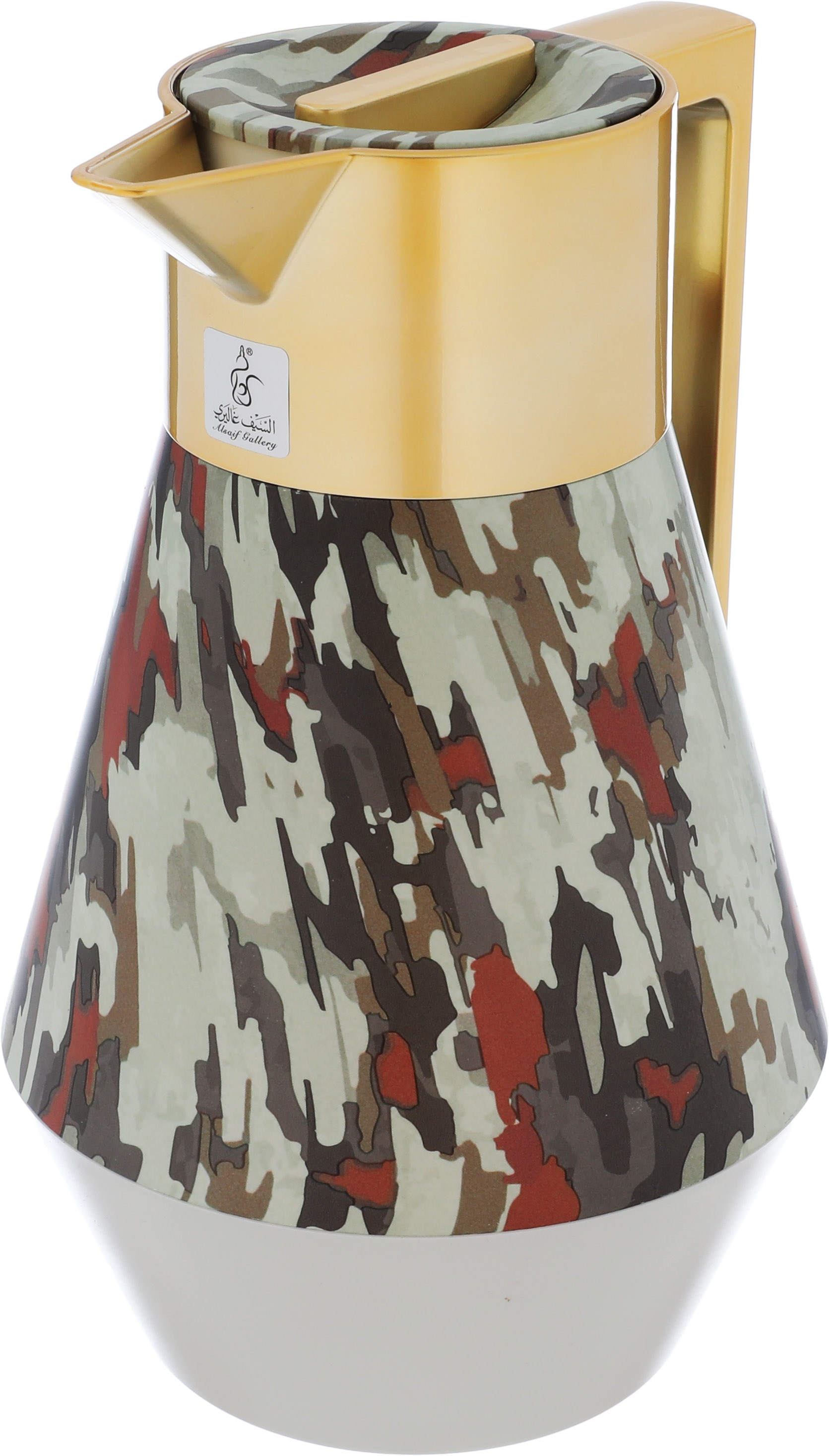 Everest Lydia Thermos, 1 liter, thermal glass inner shell, plastic outer shell - golden green product image 2