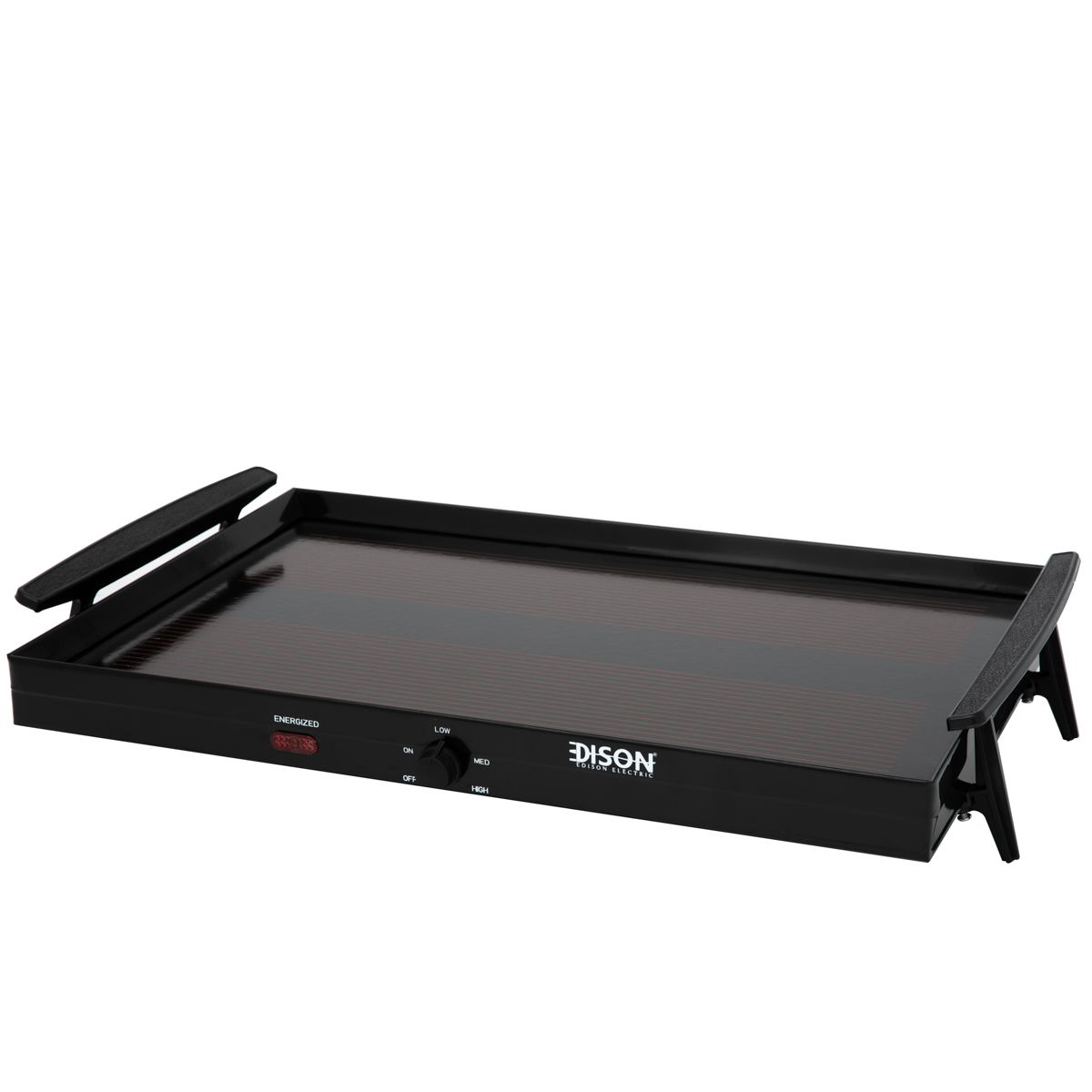 Edison Electric Grill And Heating Tray, 3 Heat Levels, 600W - Black product image 3