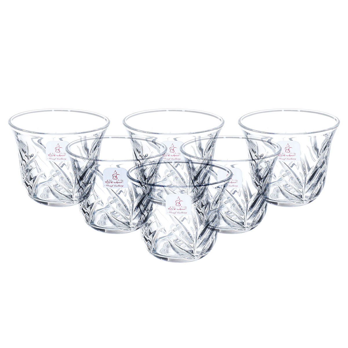 Al Saif Gallery Crystal Serving Set and Cups, 18 Pieces - Clear product image 5
