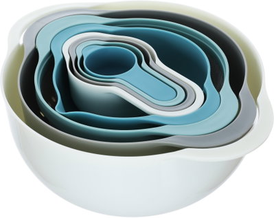 saif so Plastic Round Bowl Set, 8 Pieces, 30 x 30 x 13 cm - Colored product image 2