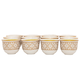Al Saif Gallery porcelain Arabic coffee cups set, 12 pieces, golden pattern - white product image 1