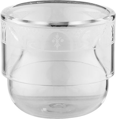 طقم بيالات زجاج و فناجين قهوة بورسلان السيف غاليري، 18 قطعة - شفاف ابيض product image 3