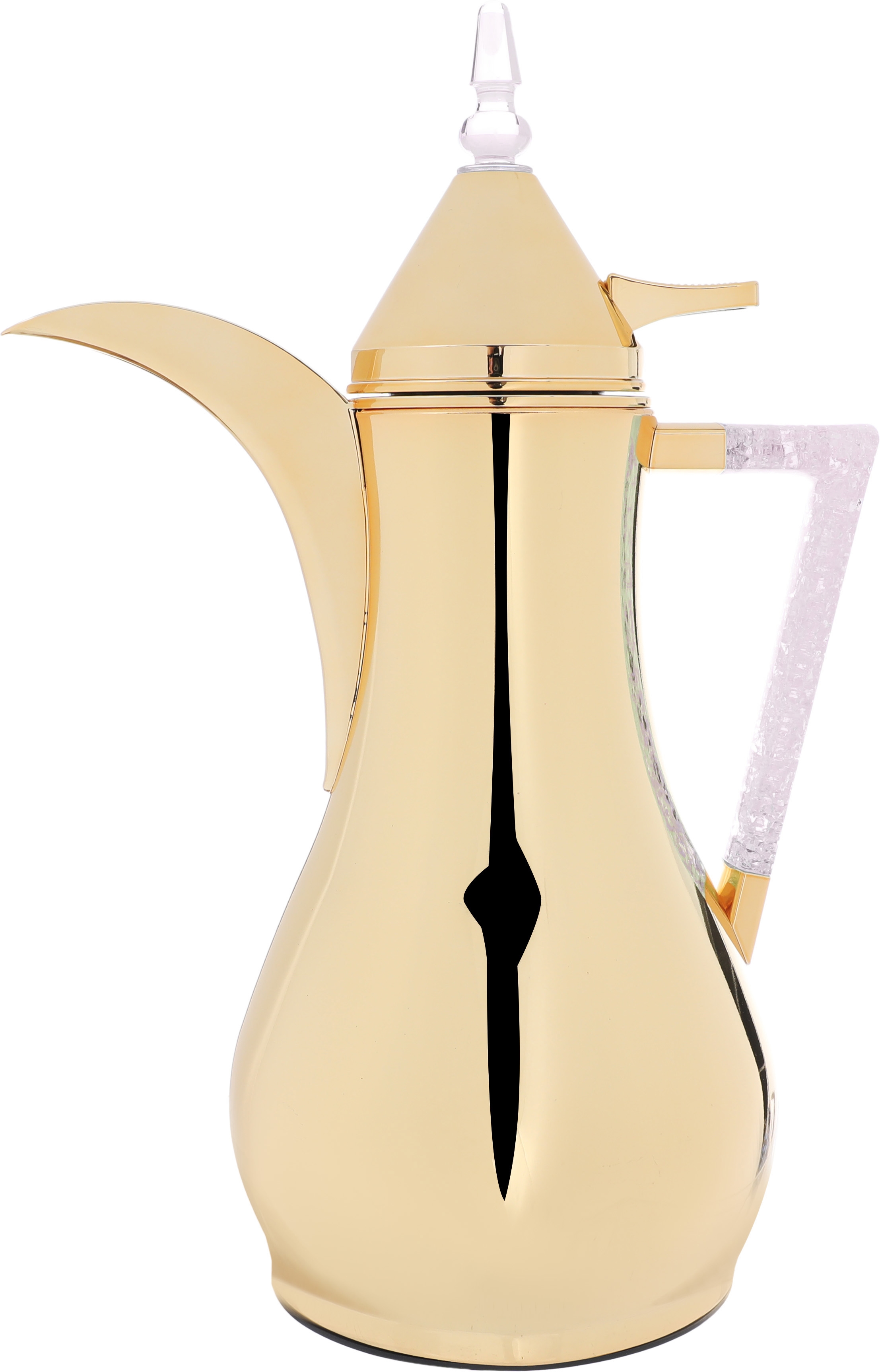 Al Saif Gallery Maha thermos set, two pieces, 1 liter, thermal glass inner shell, steel outer shell - gold product image 2
