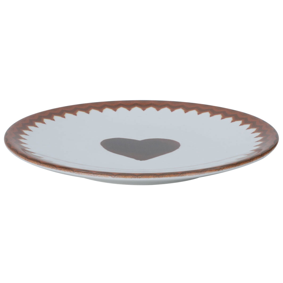 صحن تقديم بلاستيك السيف غاليري، 16 سم، نقش قلب - بني product image