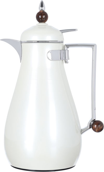 Al Saif Gallery Crystal Thermos Set, 1/0.7 litre, tofaria, thermal glass inner container, stainless steel outer shell - pearl product image 10