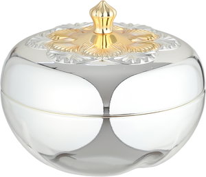 تمرية بغطاء ستانلس استيل السيف غاليري، 13x13x8 سم، دائري - فضي ذهبي product image