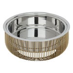 Al Saif Gallery India Steel Food Heater, 36 x 32 x 32 cm - Gold product image 2