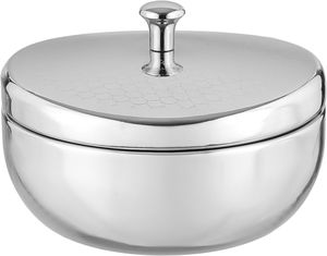 تمرية بغطاء ستانلس استيل السيف غاليري، 13.2x13.2x7.6 سم، دائري - فضي product image