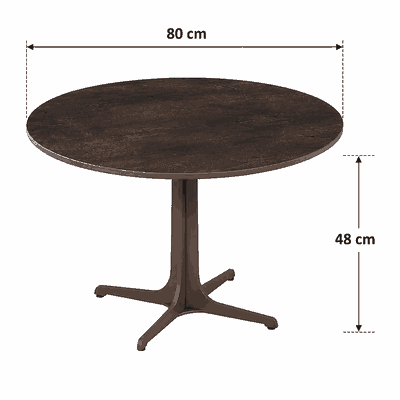 طقم طاولات سيراميك و معدن، 3 قطع - اسود بني product image 3