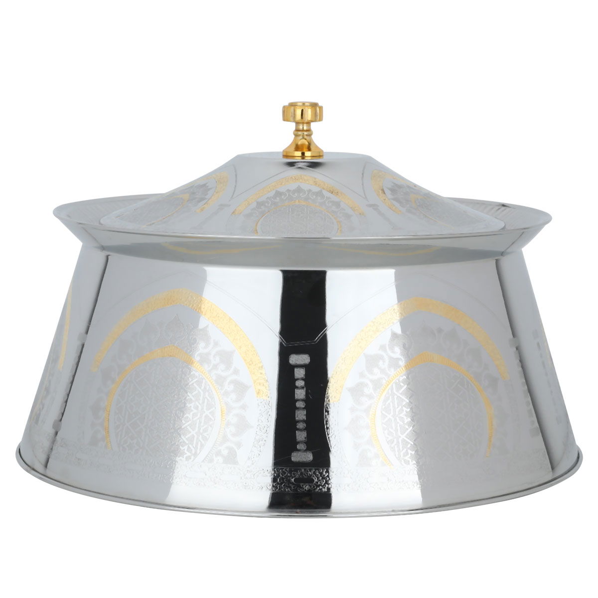 حافظة طعام أستيل السيف غاليري، 7500 مل، منقوش ذهبي - فضي product image
