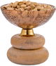 Al Saif Gallery wooden serving stand, circular - beige product image 2