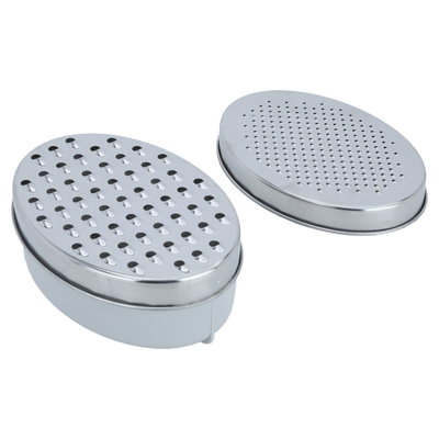 SteelAl Saif Gallery grater, oval, with box - silver product image 2