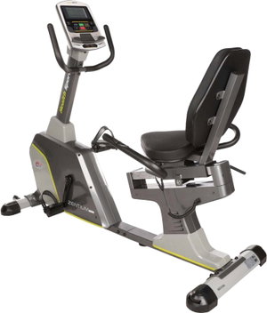 Healthcare Stationary Exercise Bike, Adjustable Seat, 16 Resistance Levels, 13 Programs, LCD Display - Gray product image