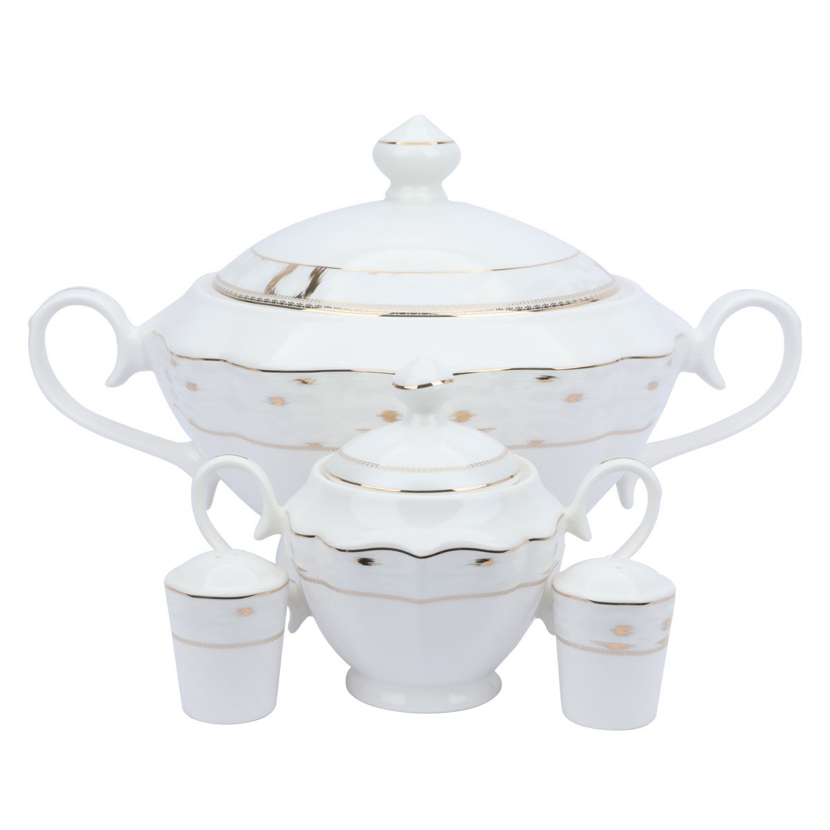 طقم سفرة بورسلان السيف غاليري، 166 قطعة - أبيض product image 3