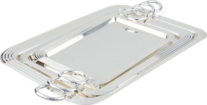 Alsaif Gallery Steel Tofry Set, 3 Pieces - Silver product image 1