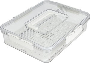 علبة تخزين أكريليك السيف غاليري، 30x24x7 سم، رف داخلي، مستطيل - شفاف product image 2