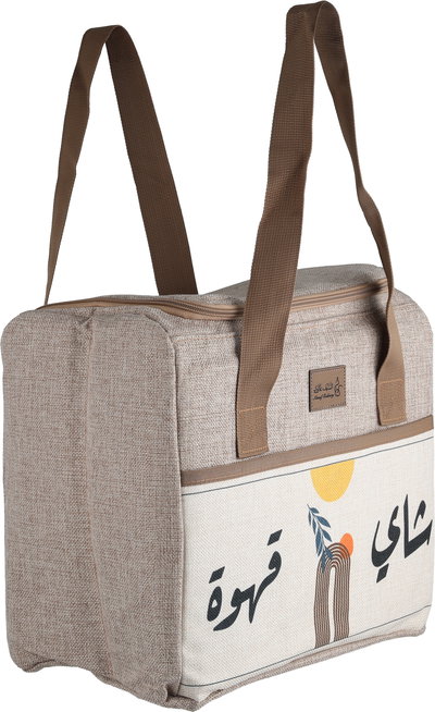 شنطة ترامس قماش السيف غاليري، 48x37 سم - بيج بني product image 2